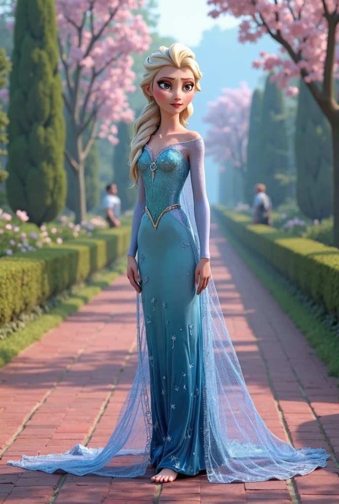 Elsa Frozen in the favela of Rio de Janeiro dancing with friends