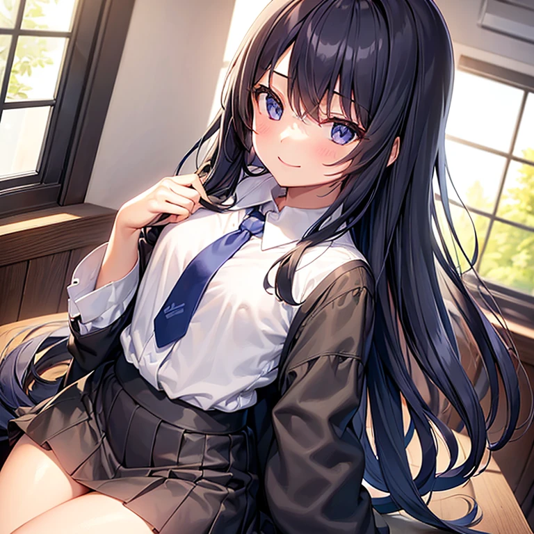 Girls, beautiful girls, small breasts, school uniforms, dress lifts, ((disdain)), (classroom) huge breasts