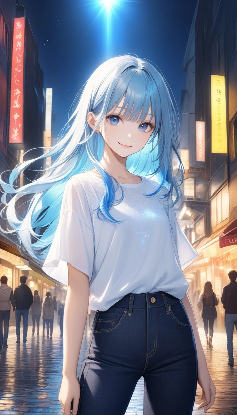 top-quality、Photorealsitic、8K、hight resolution、1girl in、femele、(Skindentation)、(large full breasts)、(profetional lighting、bokeh dof)、(a street)、(flower petals、many:0.6)、Sad face、fansty world(natta:1.2)、(Blue hair:2.0)、(Torn blouse:1.5)、(Portate:0.6)、tatteredclothing、Damaged clothing、a gorgeous、Torn clothes、Clothes torn、bloom、(Floating hair)、(light particules、lensflare、Luminous particles:0.6)、(dynamicposes:1.2)、softlighting、