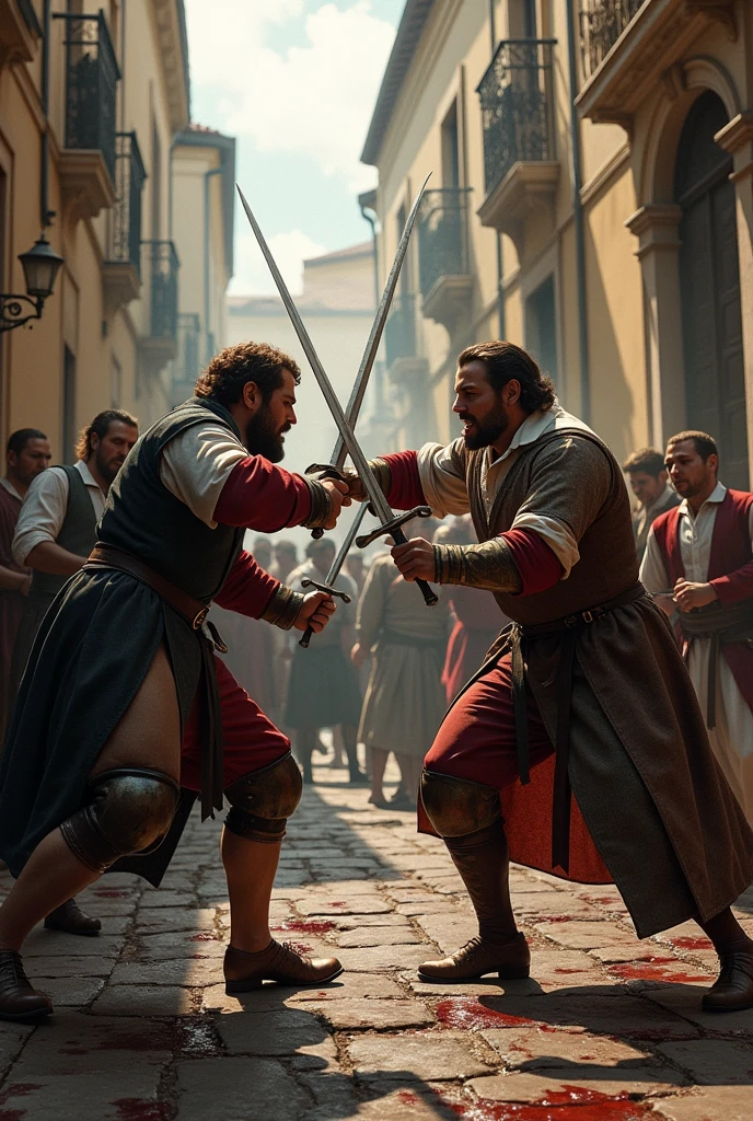 Create an image capturing the terror of the French Revolution with the guillotine, the blade falling swiftly on the victim's head. hyper-realistic 8k photo-realistic