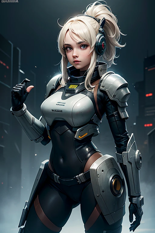 A robot woman, in a colorfull world, listening music, audio headset, cute face, sexy pose, back view, a composite layered chest plate, fully encompassing shoulder and hand guards, a lightweight waist armor, form-fitting shin guards, the overall design is heavy-duty yet flexible, ((the armor gleams with a silver glow, exhibiting a noble aura, she floats above a hightech city, this character embodies a finely crafted fantasy-surreal style armored hero in anime style, exquisite and mature manga art style, (Queen bee mixed with Spider concept Armor, plasma, blood), ((Element, energy, elegant, goddess, femminine:1.5)), metallic, high definition, best quality, highres, ultra-detailed, ultra-fine painting, extremely delicate, professional, anatomically correct, symmetrical face, extremely detailed eyes and face, high quality eyes, creativity, RAW photo, UHD, 32k, Natural light, cinematic lighting, masterpiece-anatomy-perfect, masterpiece:1.5