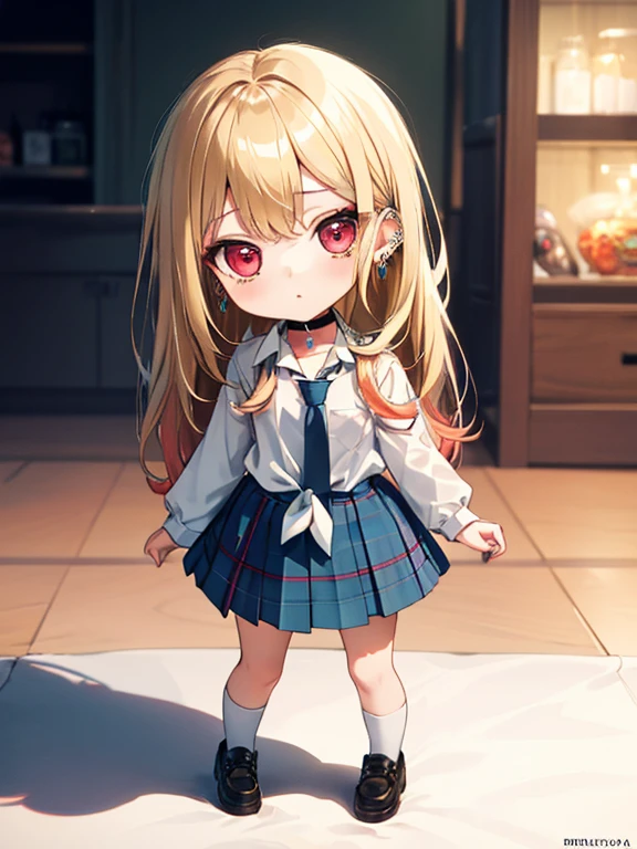 anime girl with long blonde hair and blue eyes in a school uniform, render of a cute 3d anime girl, small curvy loli, anime moe artstyle, small loli girl, cute anime girl, anime visual of a cute girl, render of april, loli in dress, young anime girl, portrait of cute anime girl, smooth anime cg art