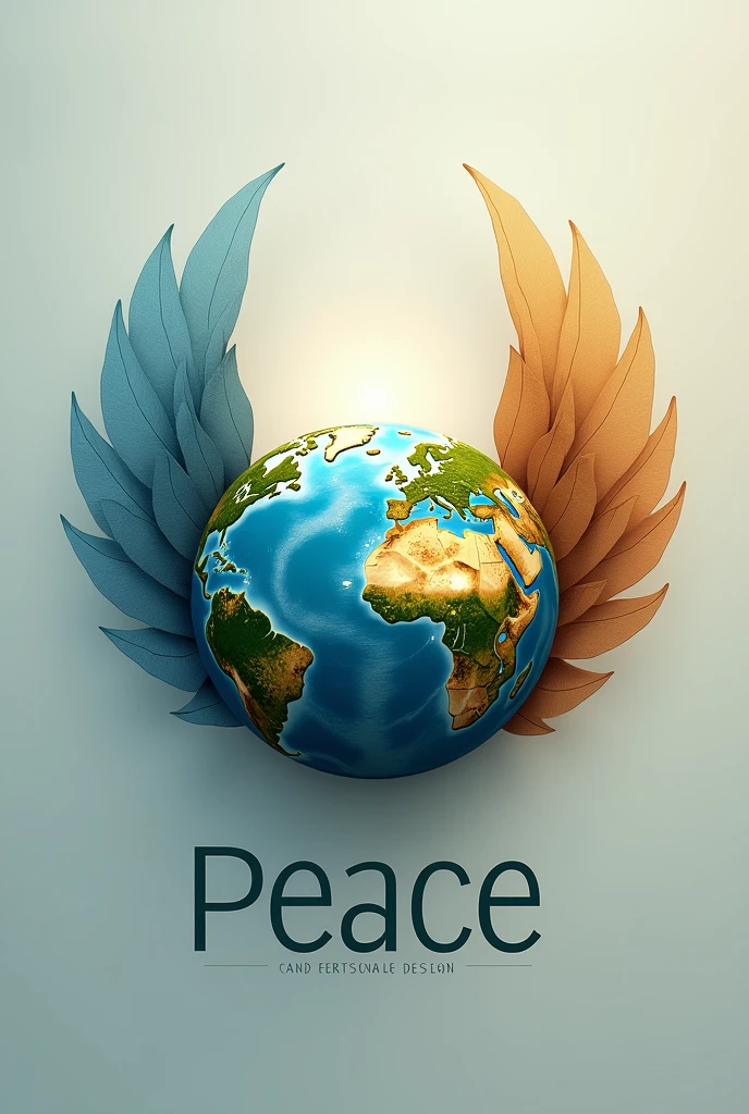 Poster theme,Peace without limits, with flags of the world ,peace symbols,
