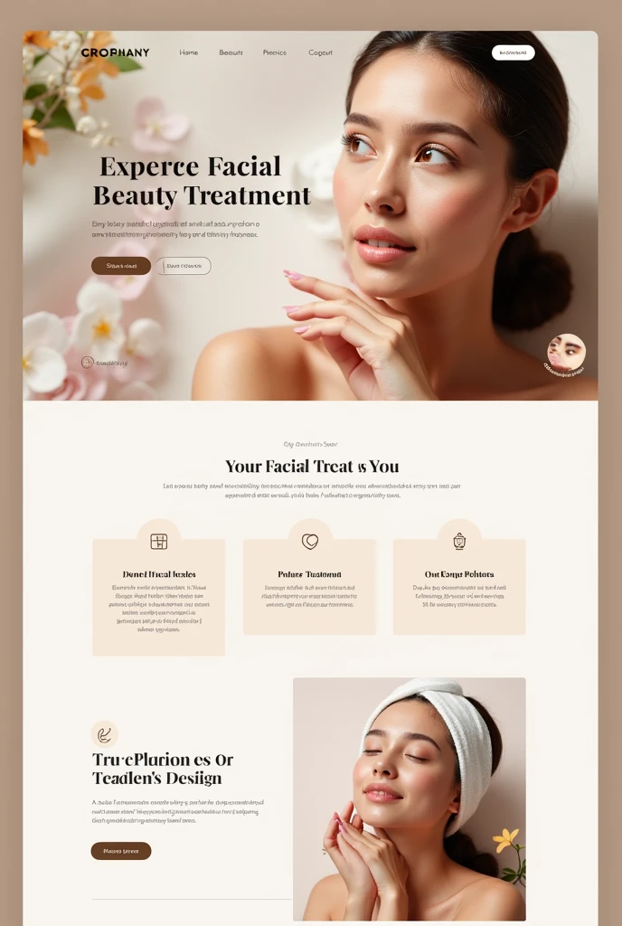 UX/UI Design website [Landing page],[Ecommerce landing page website]High quality Complete website structure There are prices for many types of massage services. Footer website complete. Address and contact channels, website, attractive brown-gold tones, and service application fields. Professional design Professional website design