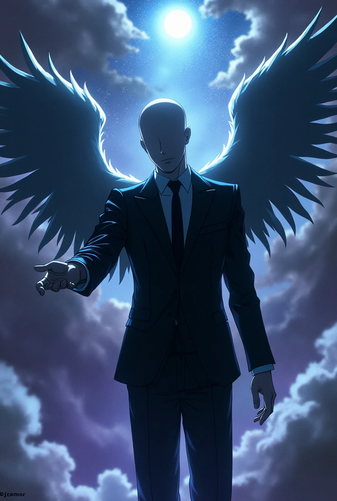 anime character with wings and a star on his chest, anjo tron, ser angelical brilhante, JUJUTSU KAİSEN, an epic anime of an energetic man, screenshot from a 2012s anime, cosmic horror entity with wings, Bad man, ichigo kurosaki, humano alado, screenshot from guro anime, profile photo 1024px