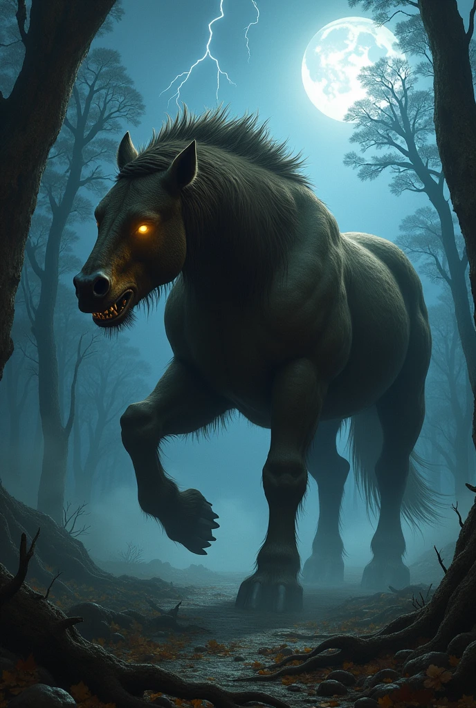 a dark and disturbing troll, mysterious forest, club in hand, scattered skeletons on path, 1 troll, gritty dark fantasy, dramatic lighting, moody atmosphere, muted colors, detailed textures, cinematic composition, award winning digital art, intricate details, hyper realistic