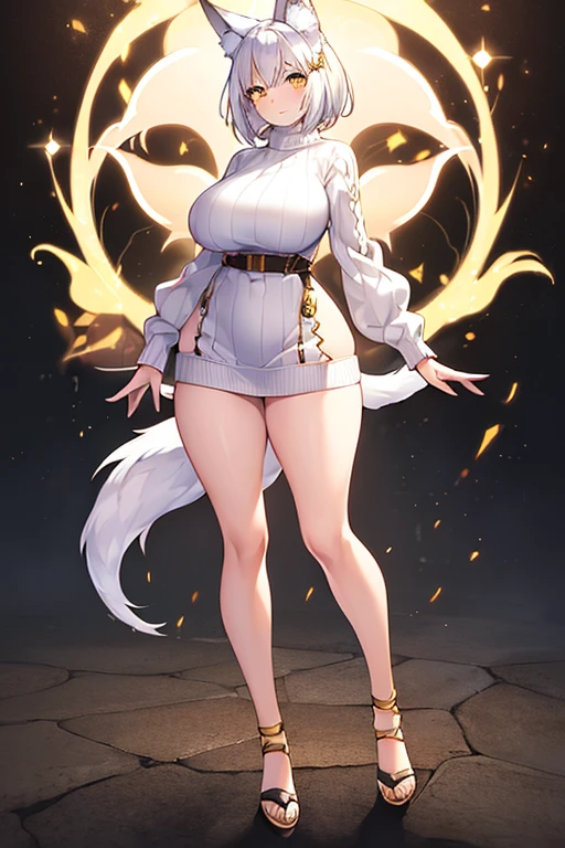 (Blade_nia), (small_female), (By Slugbox), (by cutesexyrobutts), ((tiny_breasts:1.5)), ((Massive_exceedingly_extremely_wide_hips)), [thick thighs:0.4], (white_tail), seductive, (long_legs), (Perfect_eyes), long_eyelashes, sexy, 1080p, (best quality), (masterpiece)