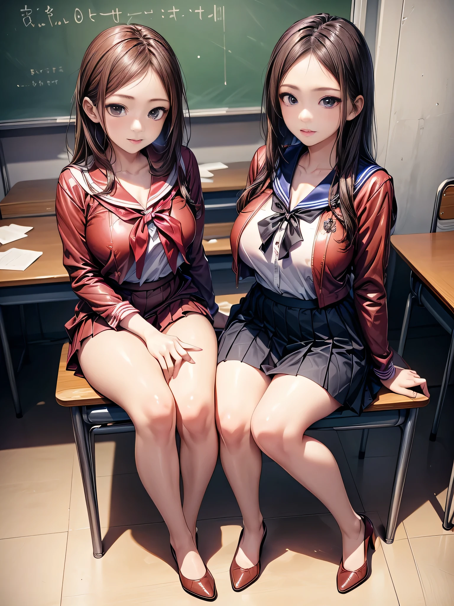 girls,Raised sexy,stocklings, cleavage of the breast, gigantic breast, half naked