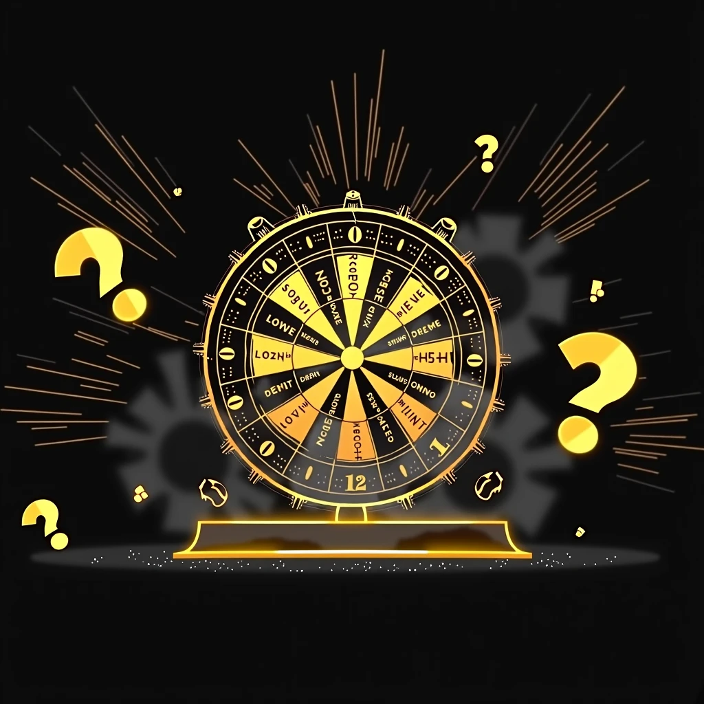 (A young man in a suit with glasses)
(Staring at a giant virtual roulette wheel)
(The roulette wheel is divided into seven zones)