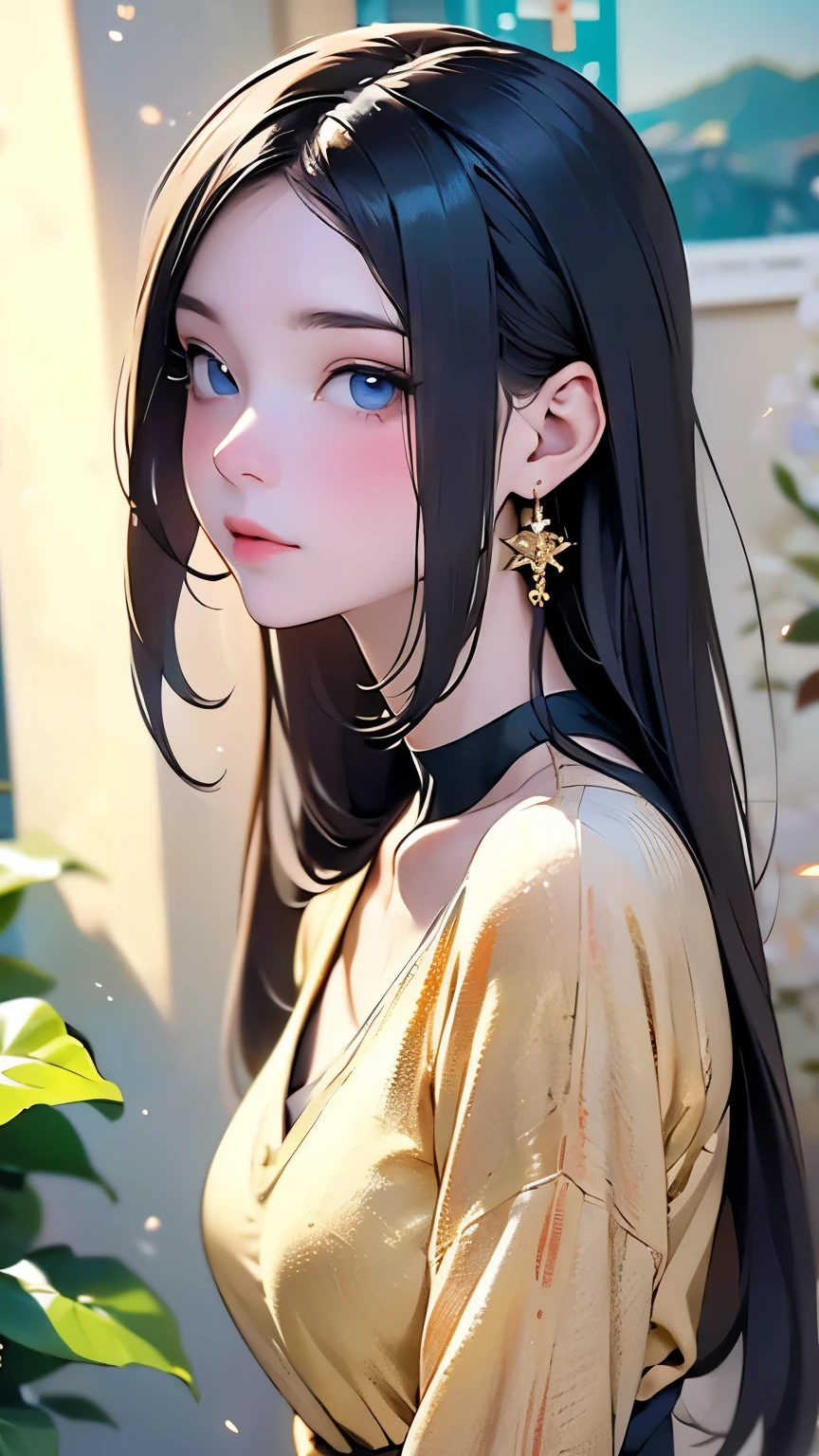 A woman is posing in a gold dress, Hot Topic on CGSTATION, Shiny skin, Gorgeous Model, 現実のアニメのgirl, 8k art germany bokeh, 魅惑的なアニメのgirl, Beautiful and fascinating anime , Trending on cgstation, girl, Gweiz-style artwork, Beautiful and fascinating anime woman