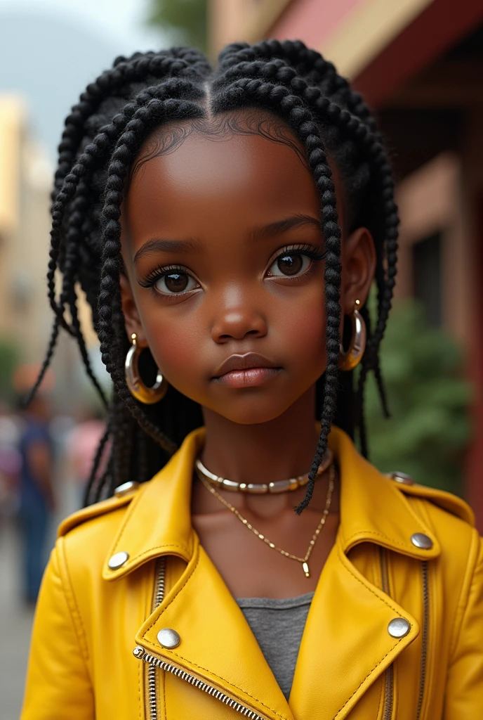 there is a young girl sitting on a ledge with a necklace on, light skinned african young girl, african american girl, black african princess, young girl, brown skinned, ???, super cute funky black girl, black girl, black young woman, cute young girl, 4yr old, perfect expression, young black woman, portrait of a cute girl, closeup portrait shot