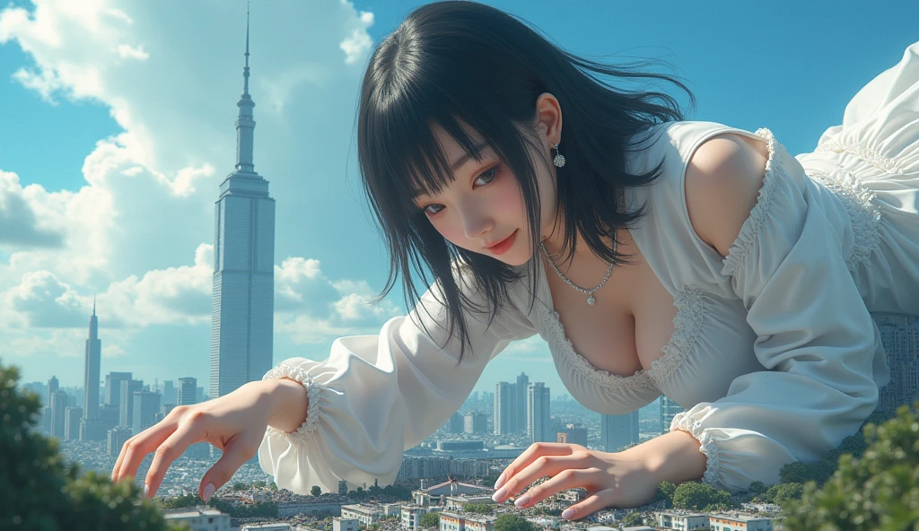 best quality, ultra high res, (photorealistic:1.2), 1 cute 28-year-old Asian actress wearing light comfy yet intricate futuristic clothing and ornaments in a spaceship traveling over the Earth, the planet Earth is clearly visible from a window, upper body focus, detailed fit and firm body, [:(detailed face:1):0.2], (smiling: 1.7), (solo:1.5), morning light from front of actress,<lora:Korean-doll-likeness:0.3>