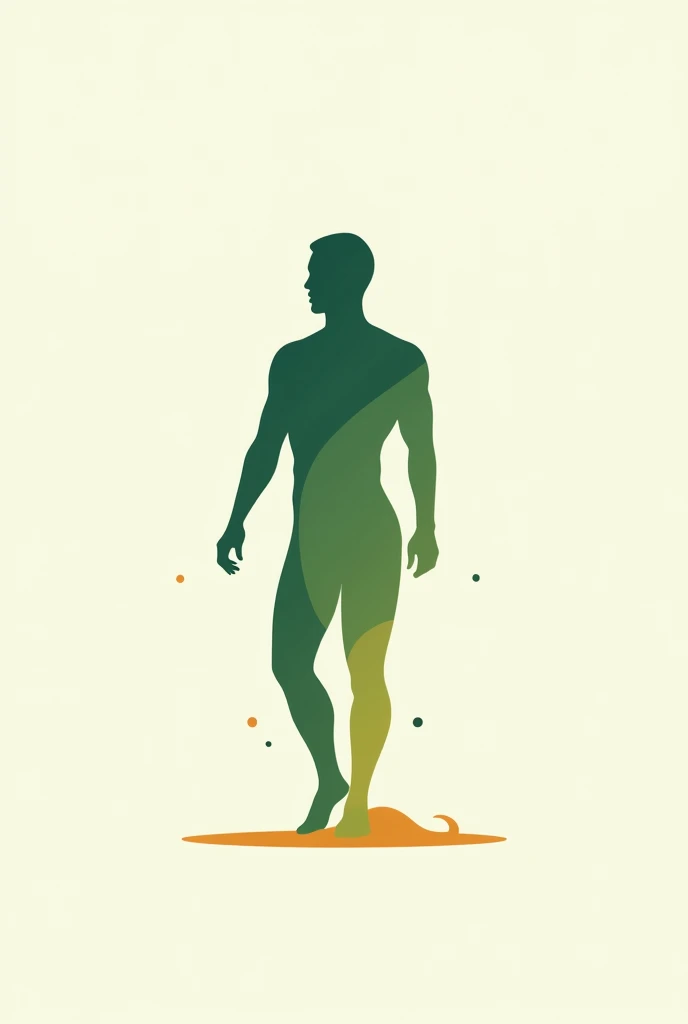 Create a profile picture for weight loss, simple and minimalist 2D style