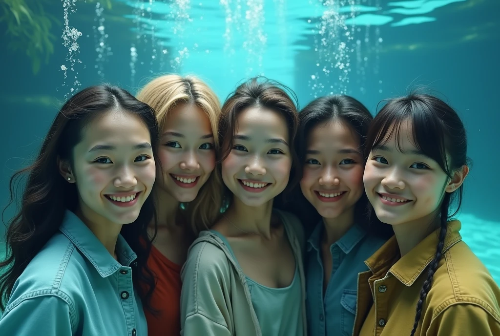 Extremely Detailed (18yo girls crowded together:1.37), (Oodles of girls in background), Smiling, White(Skinny(School swimwear:1.28)), Floating in the pool on (rooftop of Marina Bay Sands at Dusk), (32K best quality masterpiece:1.25) ((Photorealsitic:1.37)) Baby Face, every girls wetted