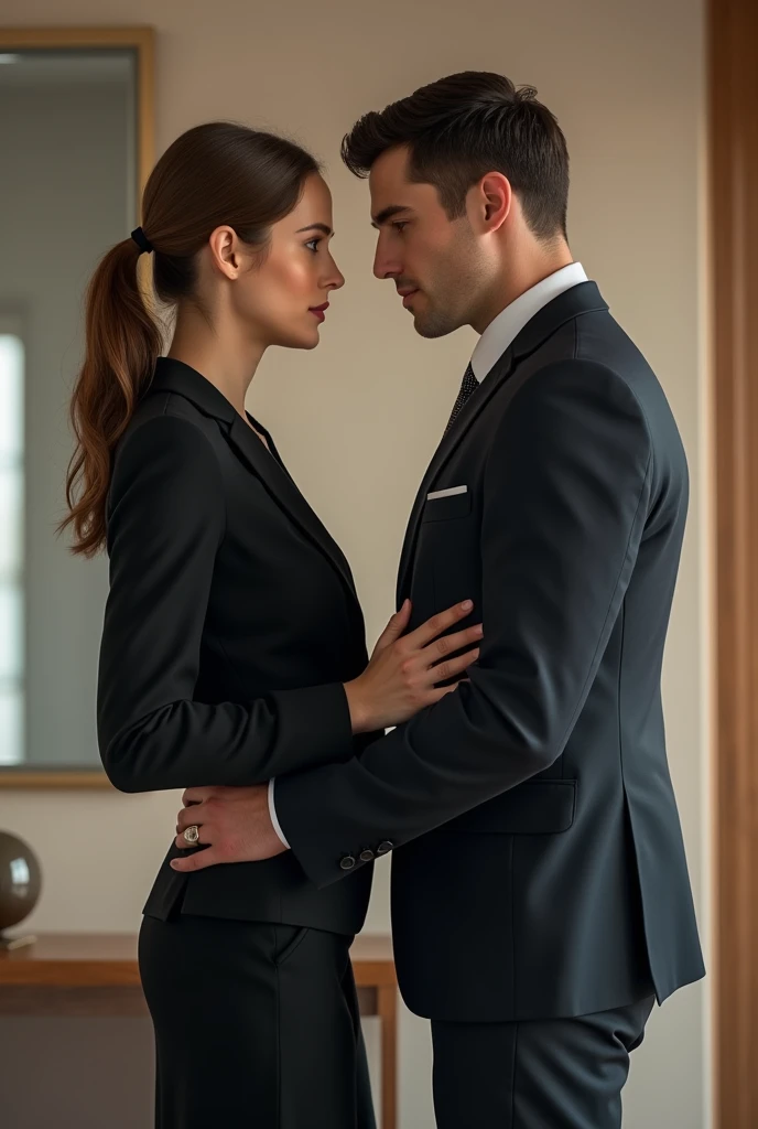Man and woman embraced 