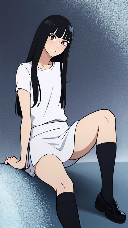 <lora:rukia_v10:0.75> rukia,looking at viewer, solo, masterpiece, best quality, full body, black himono