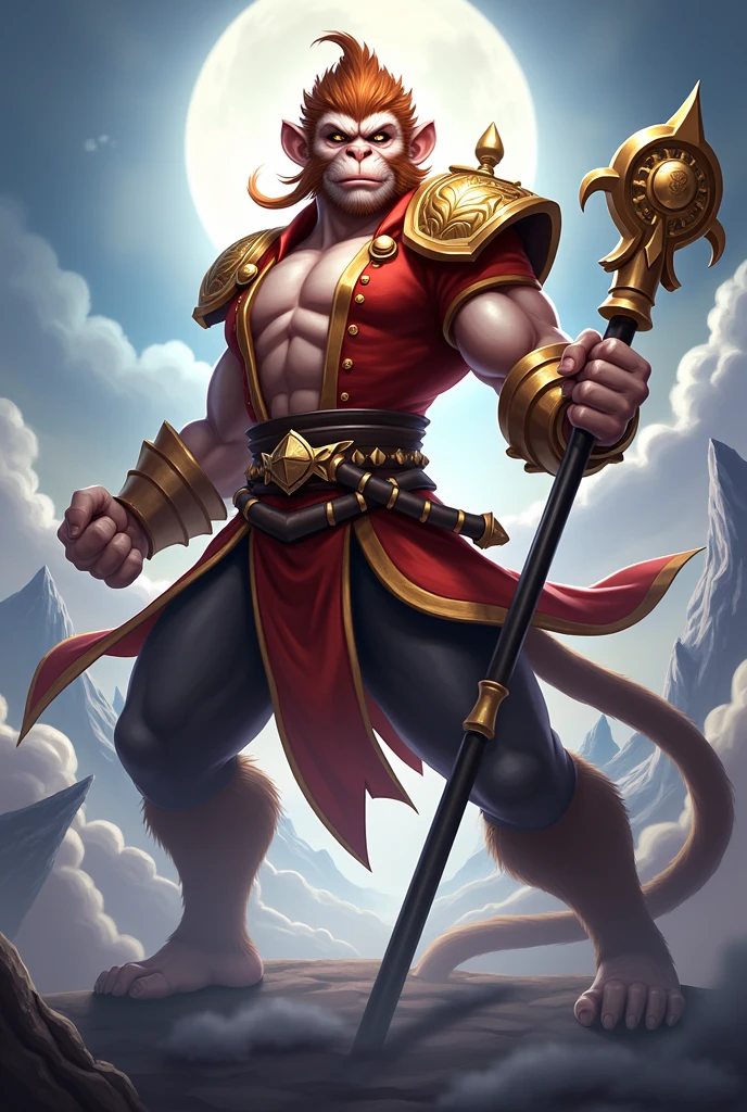 Hanumanji flying in the sky