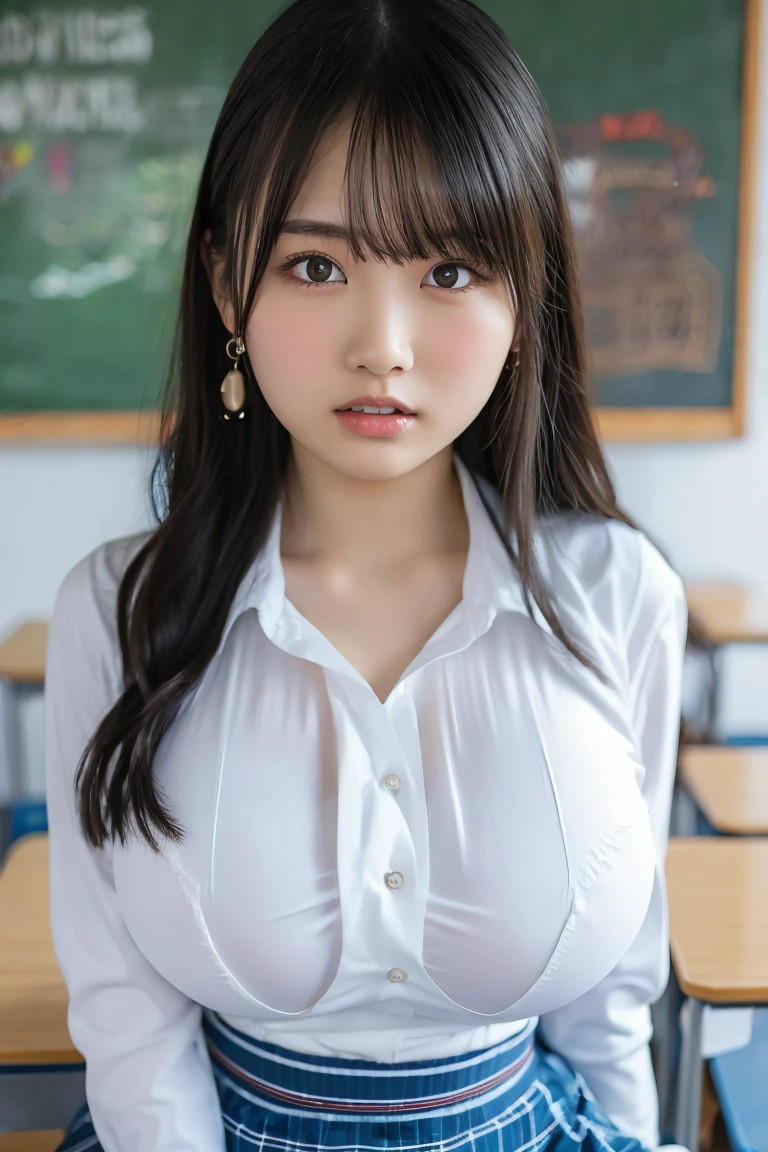 Japanese schoolgirl),((Beautiful girl)),cleavage,the expression imagining what feels good:1.2,(perfect body beauty:1.2),((perfect body)),