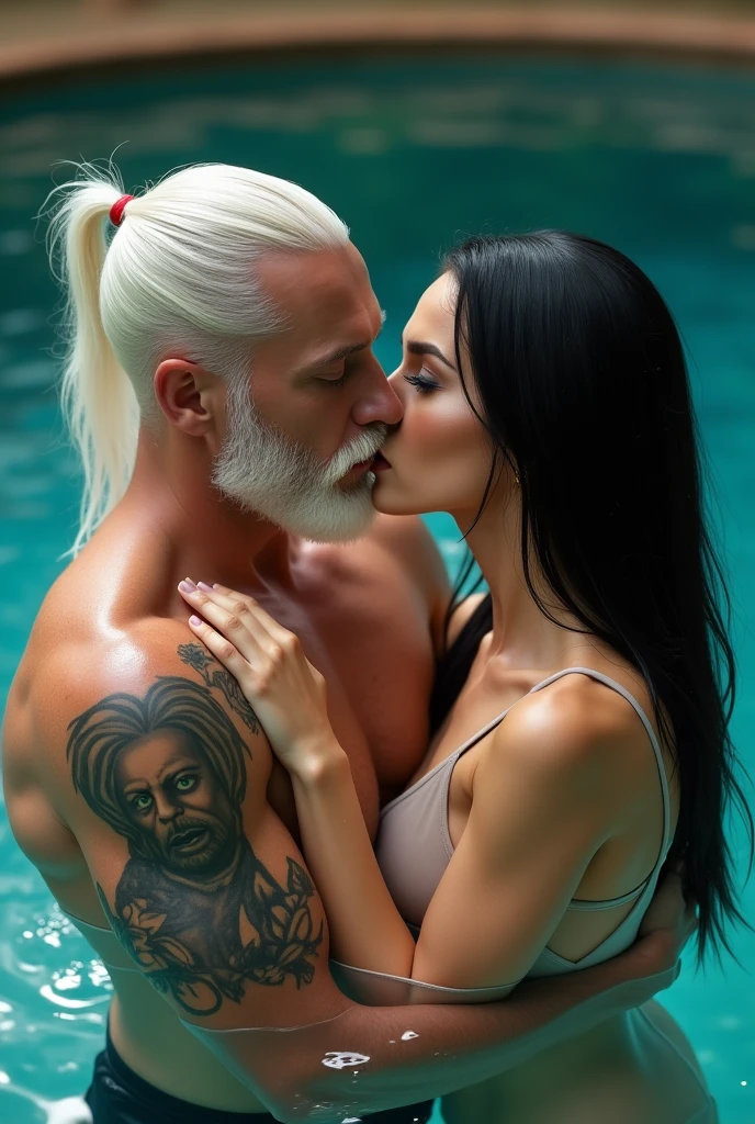 One Piece, One old man Garp admiral and one young Nami, age gap, age difference, giant tall size, old man 70, face smile, hairy muscular body, naked, big long penis erect, cumming, he carries his girlfriend strongly with both hands, kissing mouths loves, ass fuck positions, sexy young girl 18, size tiny and slim, a little pregnant, hairstyle orange, face embarrassing blushed, in comfort sitting position for sex, one old man, one young girl, naked, nsfw, on boat.