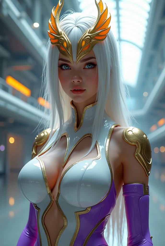 Gorgeous emma frost female, beautiful eyes, seductive ,intense gaze,seductive expression,soft lighting,hentai, safe