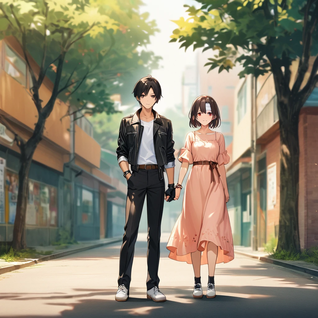 style of Makoto Shinkai a woman talking to his boyfriend --auto