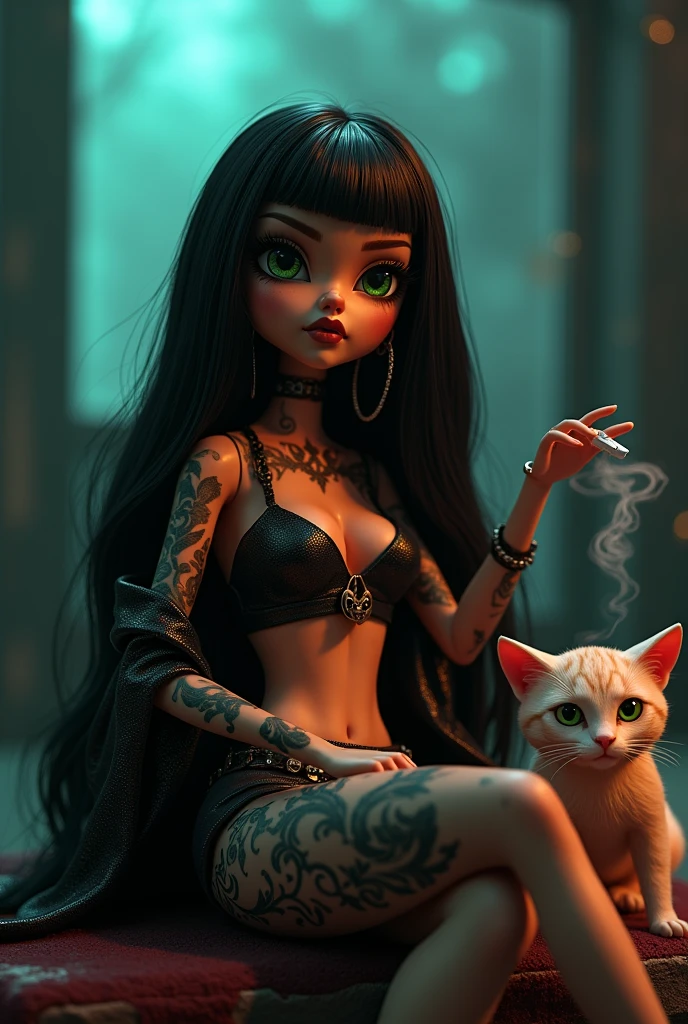 There is lost coliseum there female lionessin seductive pose, she have ebony colour skin beautiful yellow cat eyes dark gold eyeshadows make up, ring style earrings, her hair is purple with pink highlights . she dressed in white neather topic with golden parts on countures also short and white leather straps on her cat legs instead of boots, her hands have hude ruby claws on her fingers, (ultra high quality fantasy art, anime fantasy style, masterpiece, ultra high quality character design, 8k quality anime art, realistic anime art, top quality wallpaper illustration, detailed ultra high quality accurate face, high quality design and accurate physic)