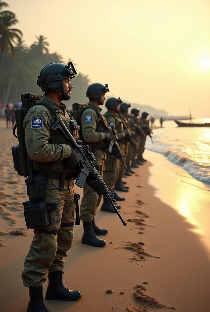 Brazilian military army with skull face