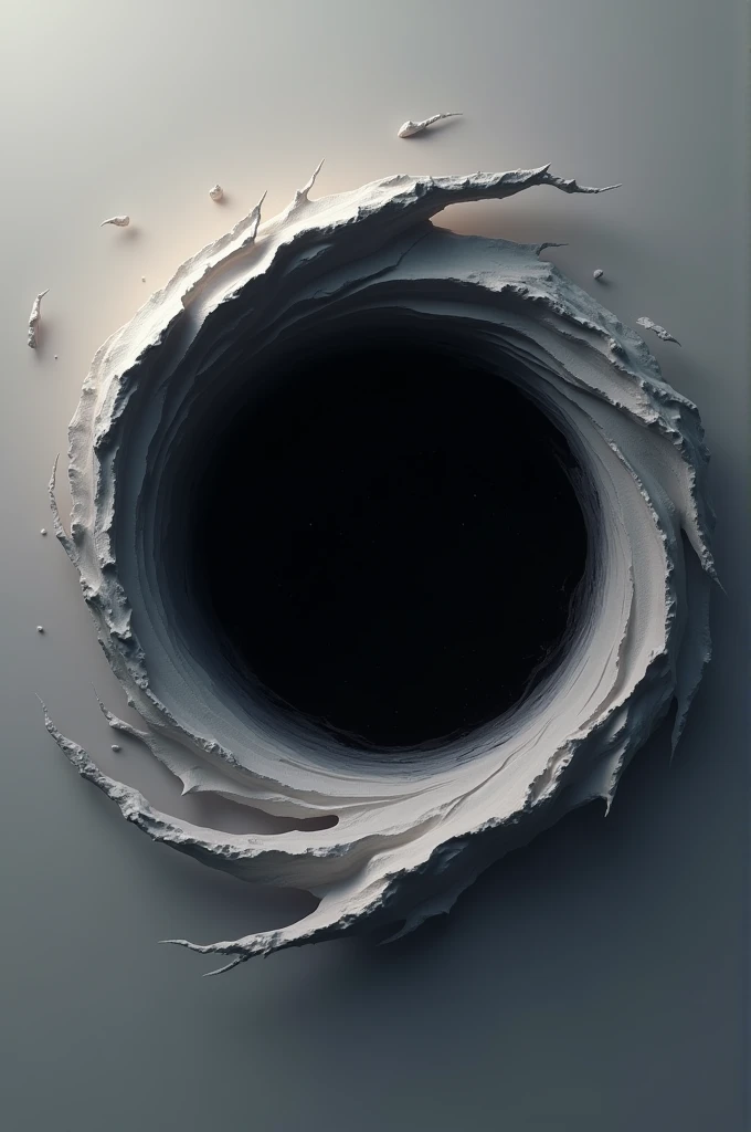 Create an astro product logo with a black hole silhouette behind it