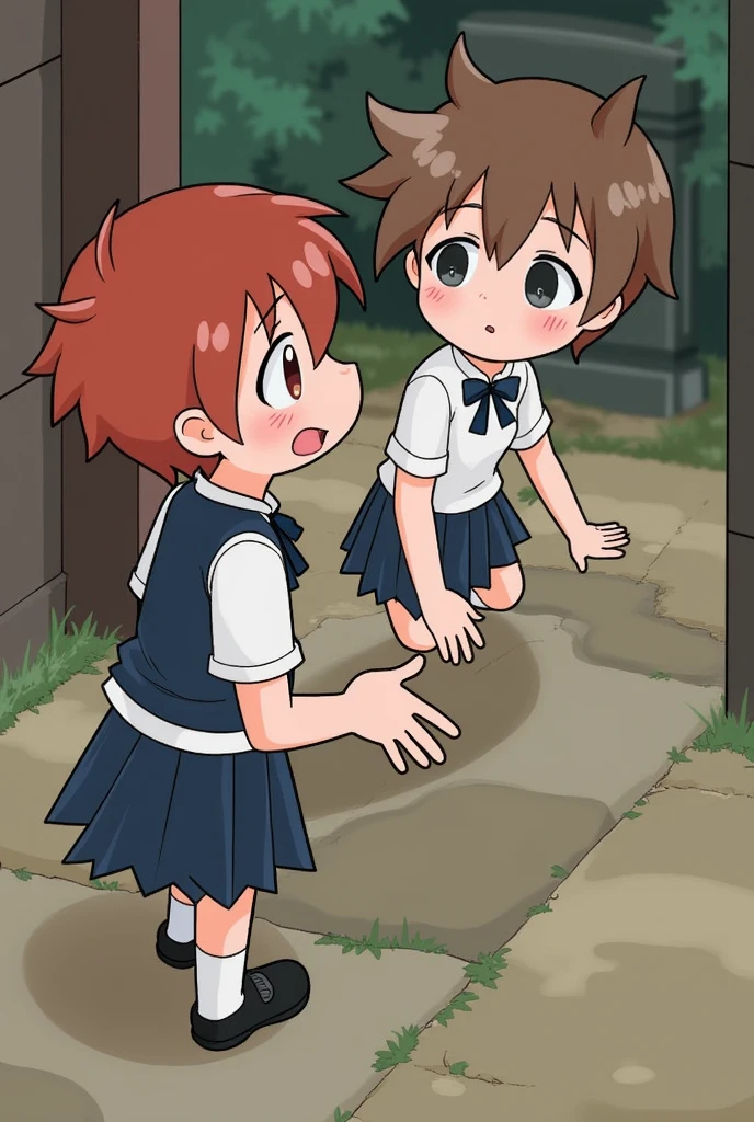 2 people、little boy and girl ,Baby Face, ((Anime Girls and Boys)),Flat Chest, Very detailed,both of them are naked, Nipples,pussy, penis, whole body, ((masterpiece, Highest quality;1.3)) , An innocent smile, laughing、Are standing、School、classroom