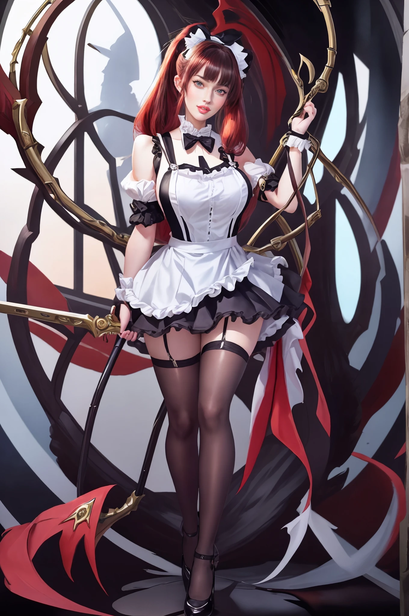 elf, (masterpiece), (best_quality), (ultra-detailed), (illustration), (welcoming), depth of field, 2girls, (model desertpunk maid:1.3), (in a  marketplace:1.3), (full body:1.4), iridescent crimson hair, twin braids, glowing slate gray eyes, [:creative costume design:0.2], , small breasts, wide hips, sexy slim perfect hourglass figure,, (wizard outfit, shoulder cutout:1.2), , official art, vivid color, finely detailed, hyper detailed, 8k, high resolution illustration, absurdres, intricate detail <lora:EnvyBeautyMix01:1>