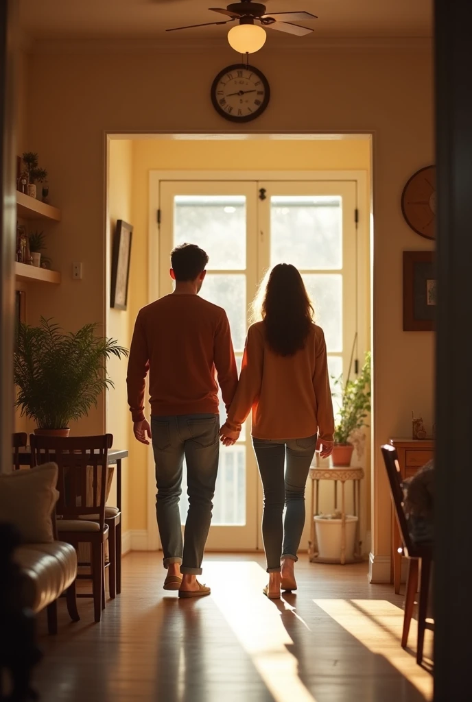 Couple inside the apartment