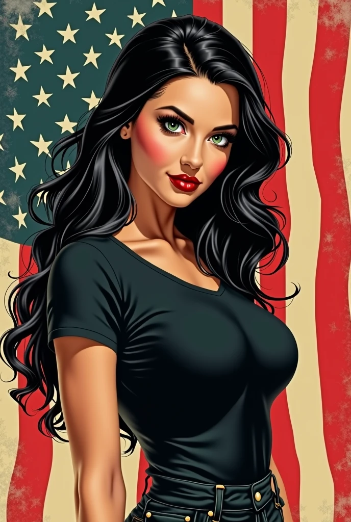 Give me a logo for an online store that sells American flag clothing, The name of the store is "Lili's fashion store"