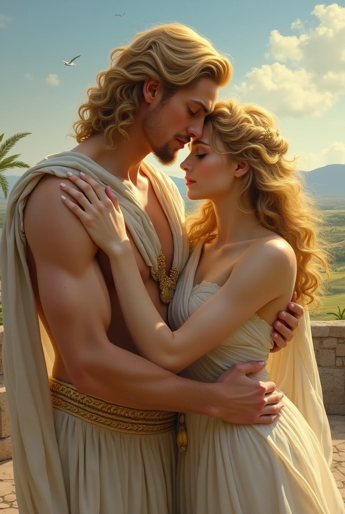 A representation of Adam and Eve created in the image of God