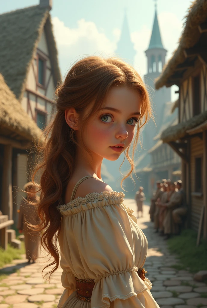 White teenage girl in medieval times 
