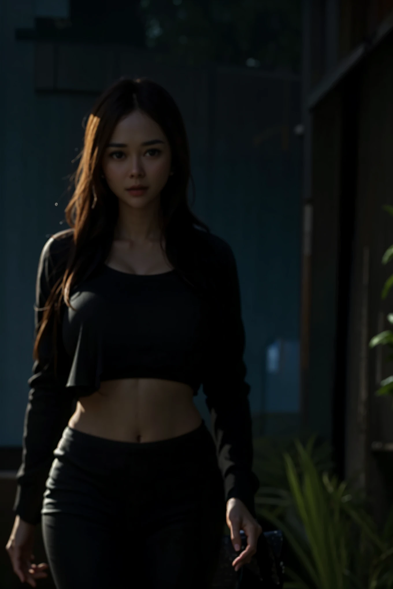 Create an 8k poster of a female with big breasts,