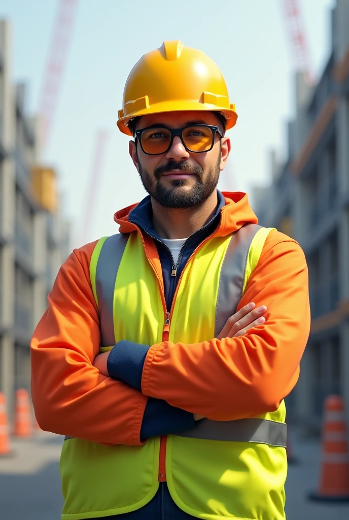 Engineers Crocs An engineer with arms crossed in a yellow helmet, ready to build ...