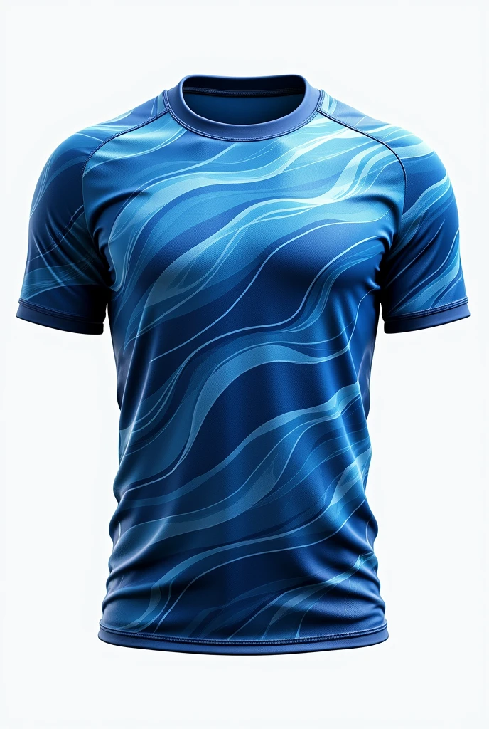 CREATE A MEN'S INTERCLASS FOOTBALL SHIRT WITH BLUE WAVES