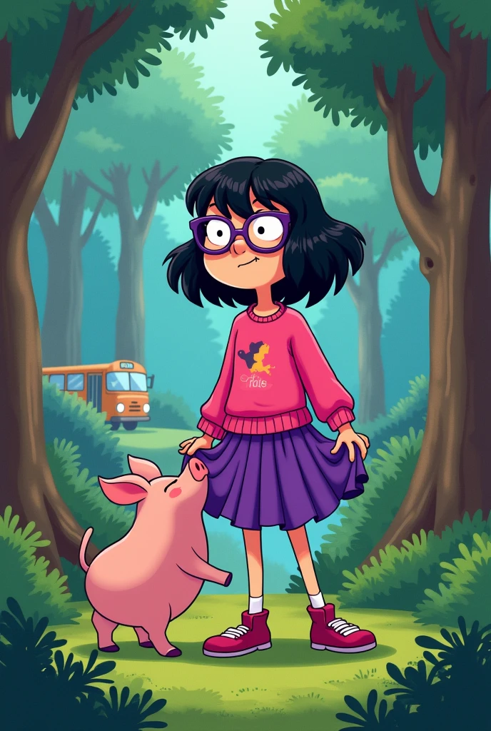 zPDXL, zPDXLxxx, score_9, score_8_up, score_7_up, score_6_up, score_5_up, score_4_up, BREAK gretchen_grundler, 1girl, dress, glasses, braid, looking at viewer, smile, buck teeth, short sleeves, blue dress, indoors, sitting in park, on yellow bench, dress lift, pussy, smile, shy, blushing, panties, panties around leg, 1 boy around, erected penis, girl blowjob, girl swallow boy penis, saliva, from above, open mouth,