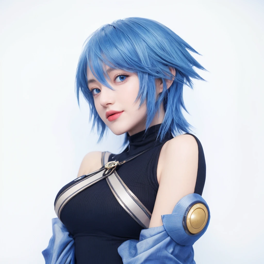 8k,非常に大きな胸と非常に大きな胸を持つアラフィフのwoman, Very detailed, so beautiful(Like the real thing),Shining Eyes,Pale skin(Ultra-Realistic Skin),smile,Muscular and macho、そしてスレンダーボディの悪魔のようなwoman,Short blue mohawk(Blue Shorthair),woman'My abdominal muscles are severely torn,Fan Art Best Art Station, うわー and Types of bacteria, Types of bacteria, 2. 5d cgi anime Fantasy artwork, High quality and detailed art, Up to the model ,Photorealistic RAW photos of the highest quality。so beautiful(Like the real thing顔) Bright colors、完璧なwomanのイメージ,Art Station Trends、masterpiece、Fantasy art、Ultra-high resolution,,Mr..々Pause,charm,sexy,Rich colors, Backlight, Cinema Lighting, Film Grain, to be born, 50mm lens, Nikon D850,compensate,Blue and white Arabian breastplate(Detailed Coat of Arms),In front of the ruins in the forest,View your viewers,Numerous tattoos all over the body(Accurate tattoo details),,Lean and muscular lower body,Blue and white sarouel pants,Big eyes,Muscular Beauty,Bodybuilding,