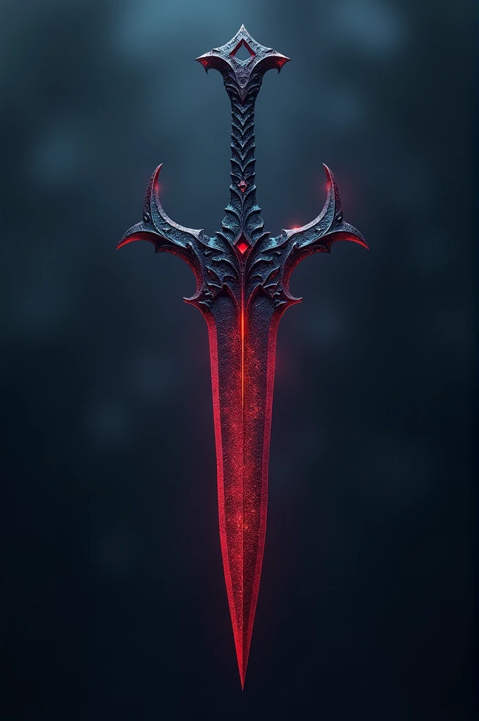 A dagger. The leaf of a strong blood red color, with dark blue ...