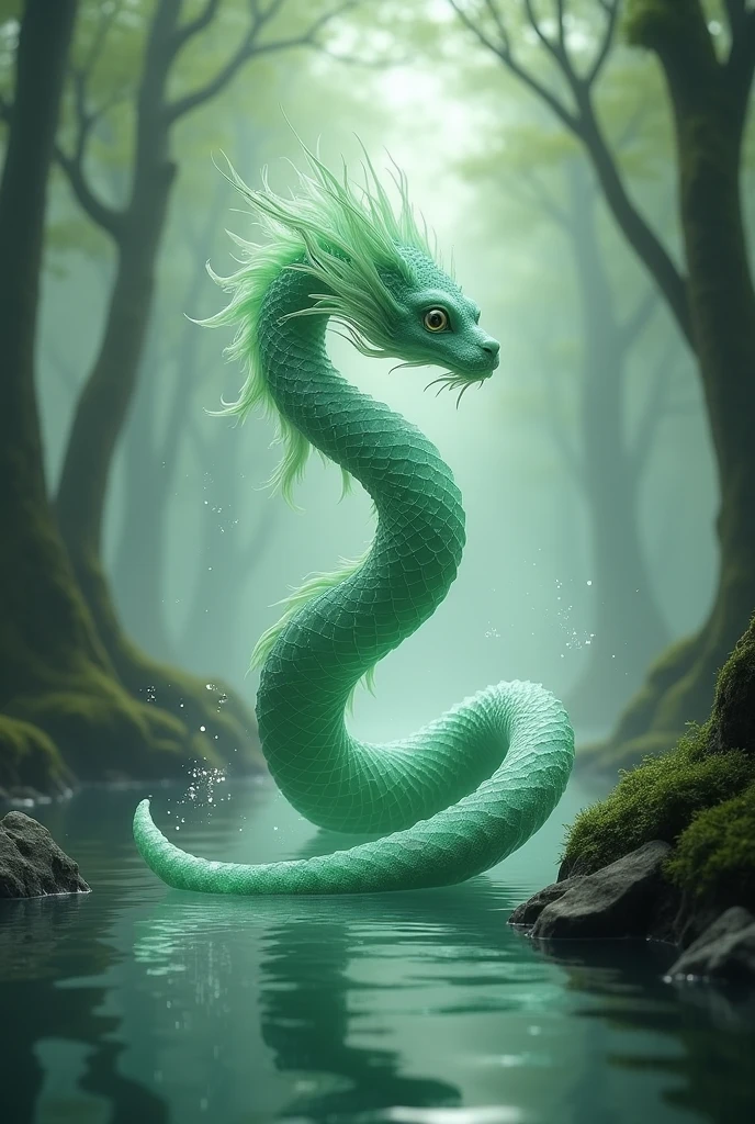 (((masterpiece, best quality, 16k))) emerald dragon