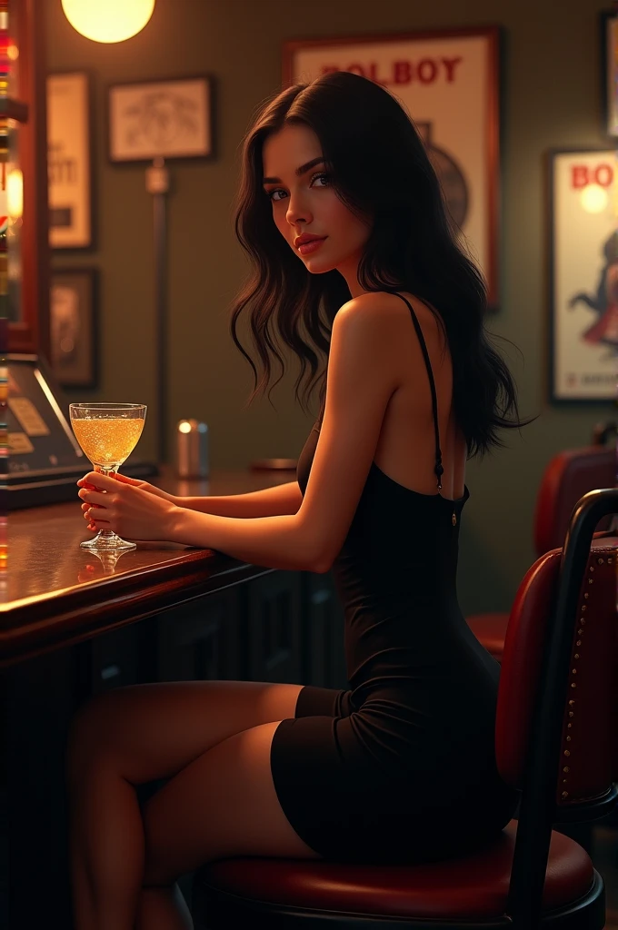 woman in a bar 