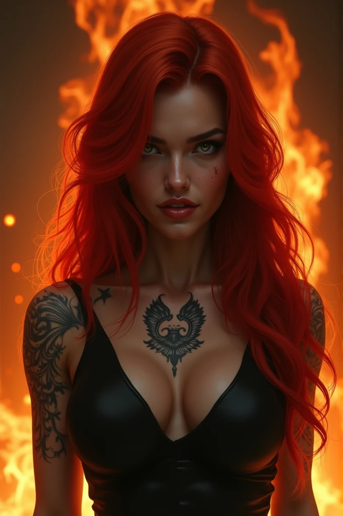Create a rock concert logo with a very hot woman and the concert date 23/09/2024