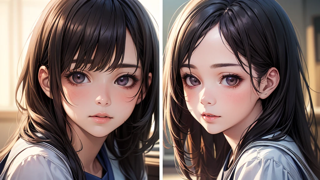 masutepiece, Best Quality, Photorealsitic、Movie Still, 1girl in, Floating in the sky, close-up, Bright, Fluttershy, light Particle, Volumetric lighting((Top image quality、8K、masterpiece:1.3))、Realistic high-quality photos、top-quality、girl cute-fine face、beautiful 11 year old girl、Photo of slim little girl model、Beautiful girl model、younggirl、Young cute face、11-year-old female model、Beautiful Model Girl、The innocent look of the girl next door、lovely delicate face、A dark-haired、Beautiful brown eyes、Tear bag、drooing eyes、young body