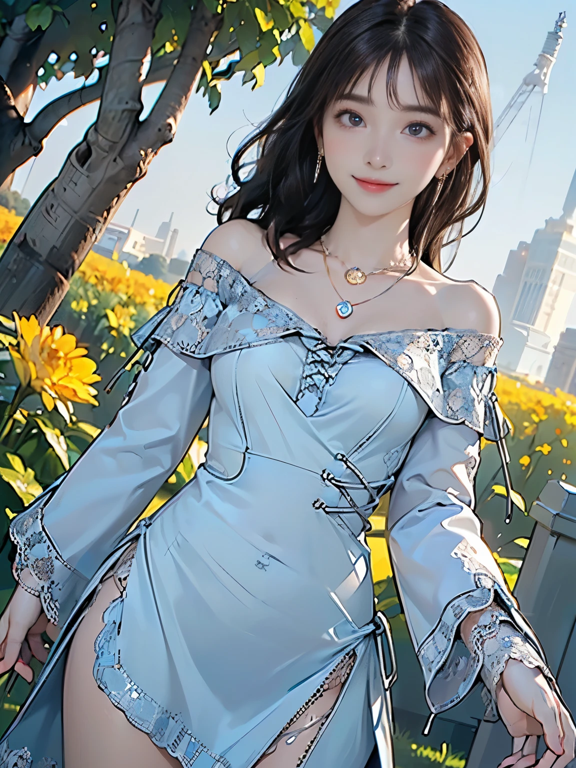 best quality, tmasterpiece,Ultra-high resolution,Clear face,（Reality：1.4），ferpect lighting，(upper body shot), (photorealistic:1.50), anime wallpaper, Guviz style artwork, cover-up fantasy up to magic , by Yang J, Guviz, beautiful artwork illustration, beautiful digital artwork, beautiful digital illustration, Li Song, beautiful anime portrait, art style in Beauvot, 
