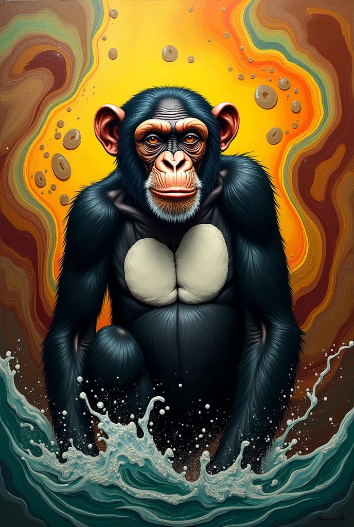 monkey chilling at the beach