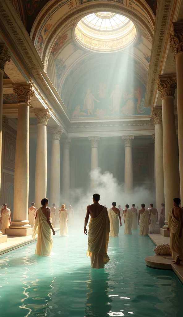 people in the middle ages in europe taking a bath