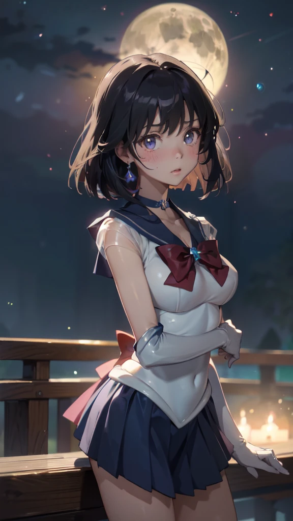 master piece,best quality,ultra detailed,8k,
ambient light,realistic skin,glossy skin,
（sailor_saturn）、sailor moon outfit、
（lie face down：1.3）、（the body is very wet：1.5）、Yukata、Glossy lips、Slightly emphasize the lower lip、blush、Embarrassed expression、emphasizing the cleavage、
Fantastic night sky、full moon、aurora、horizon、waterfall、One girl, solo, High resolution, Anatomically correct, Best Quality, High resolution, masterpiece, Best Quality, Textured skin, Very detailed, Ultra high definition, 