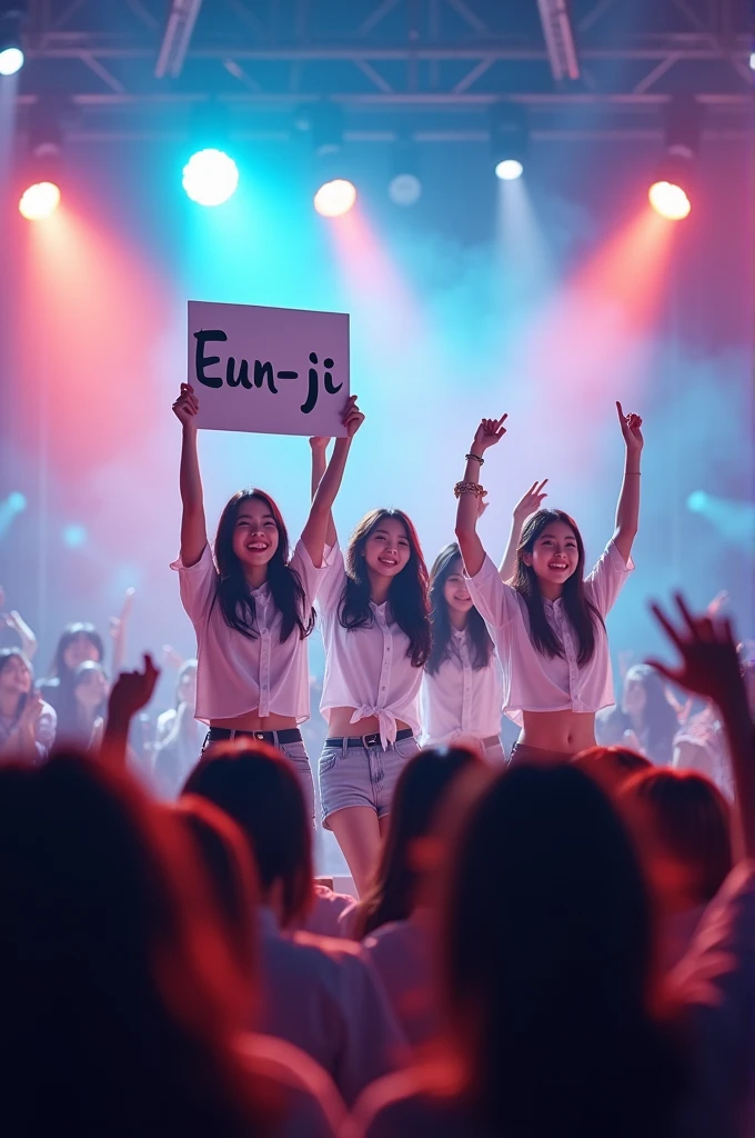 Faith poses for photo on stage with neon lights background, twice, Musical performance, sha xi, IU, Happy!!!, 2 0 1 7, 2017, lu ji, 2 0 1 8, 2018, tv show, 2 0 1 6, in girls generation, 2016, 2 0 1 4