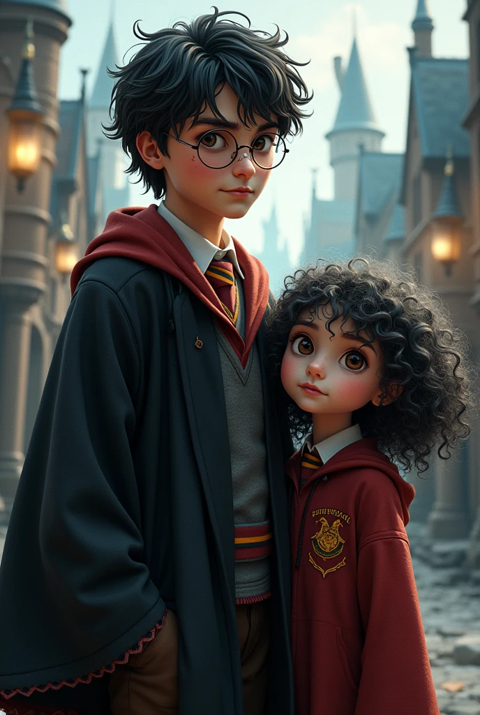 harry potter school front view in snow weather